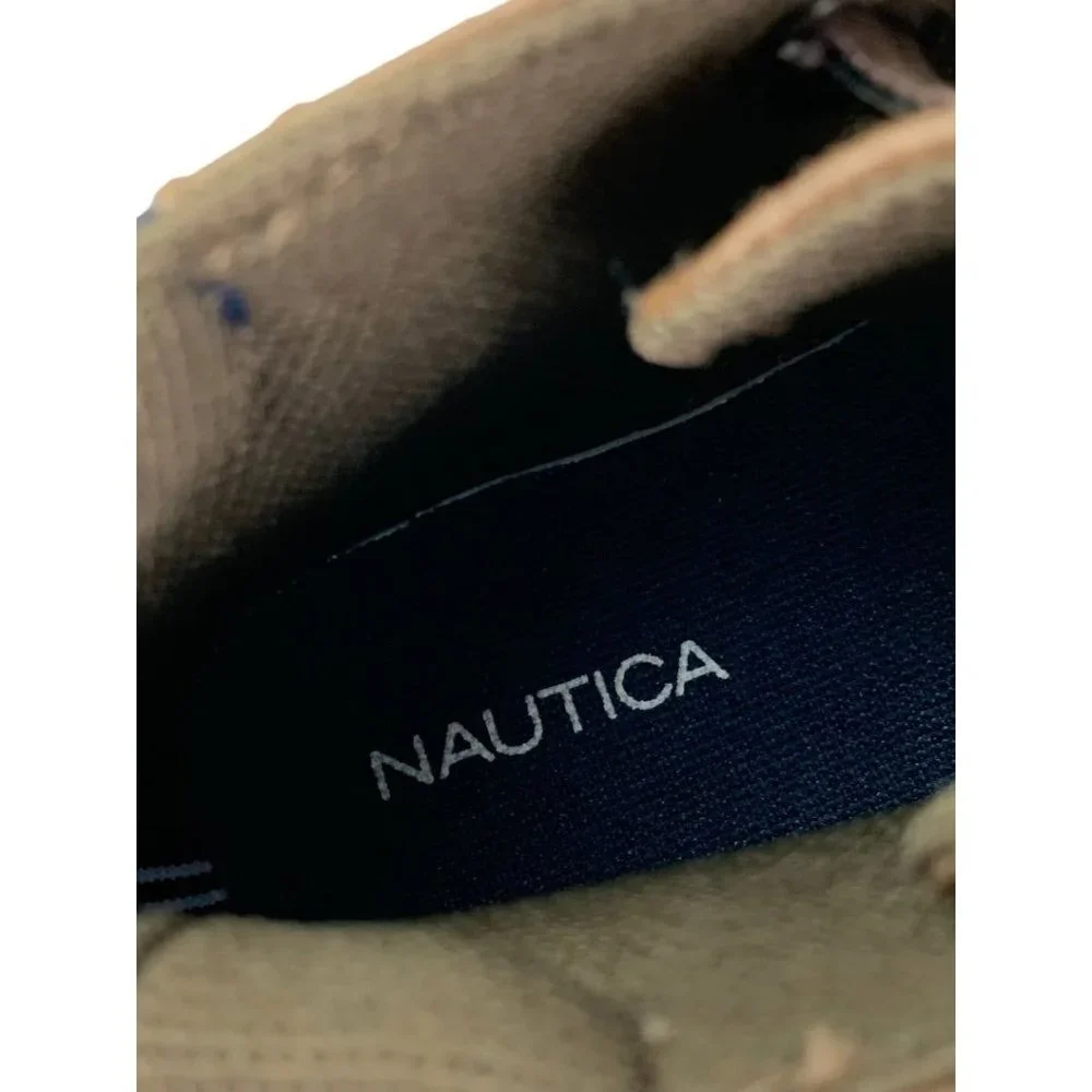 Size 9 Little Kids Nautica Brown Chukka Boots‎ Hook and Loop Closure